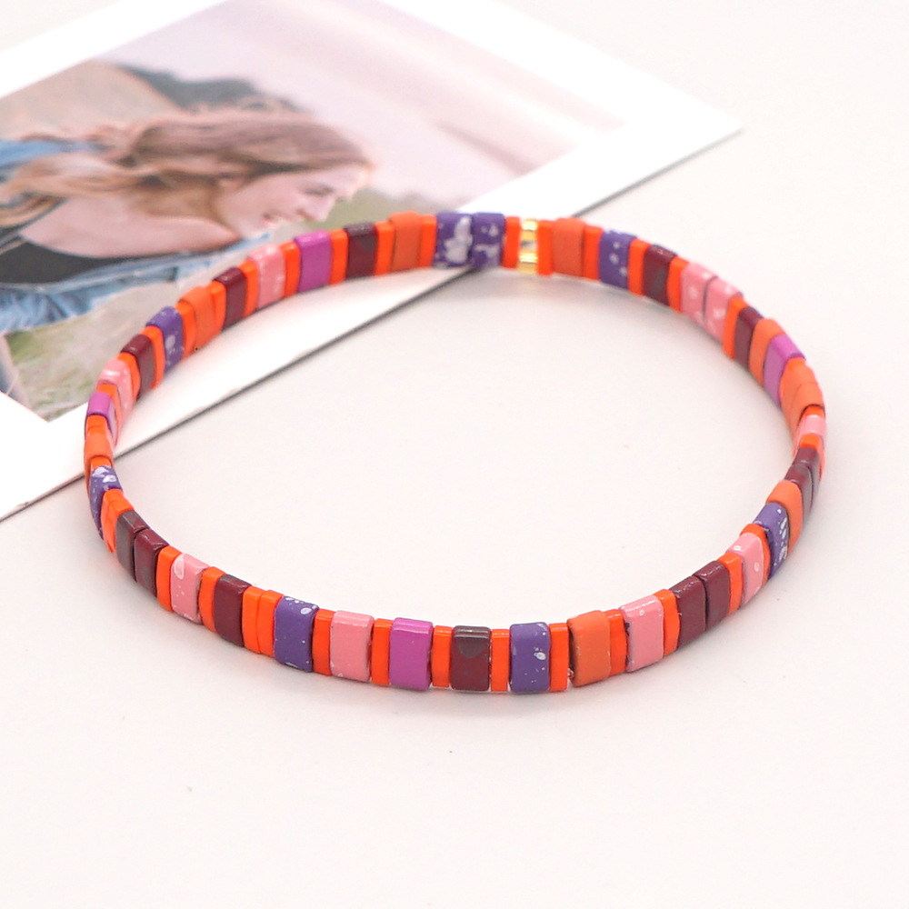 Nihaojewelry Wholesale Jewelry Bohemian Multi-layered Woven Colorful Paint Beaded Bracelet display picture 36