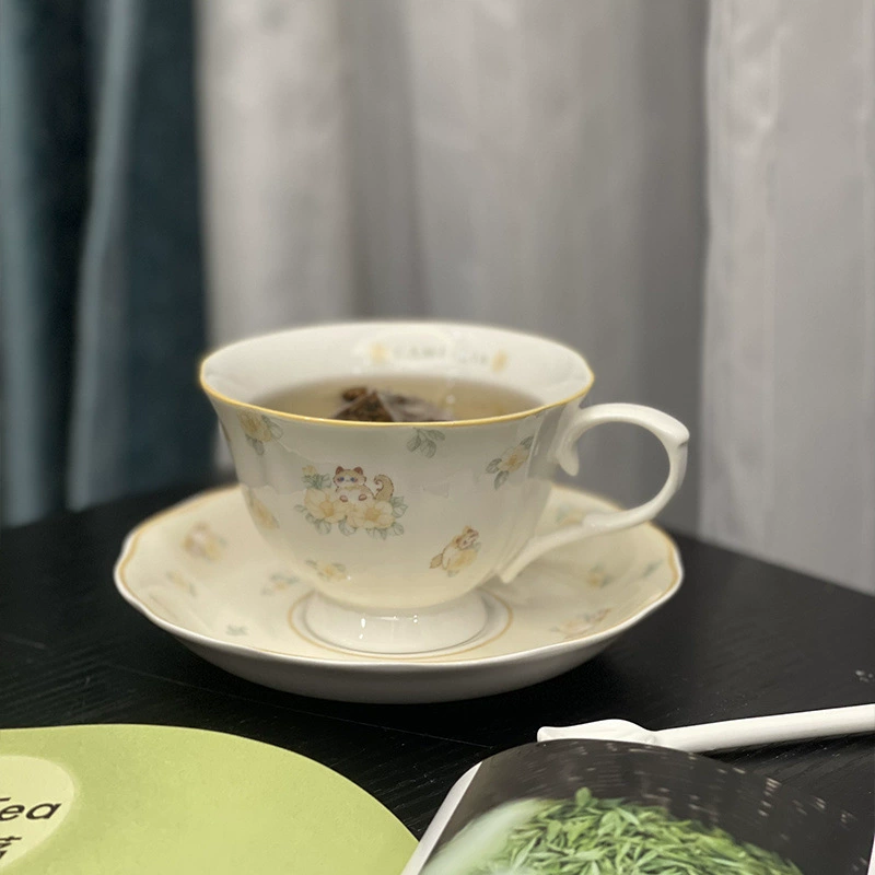 Французский чайный сервиз, керамический дизайнерский набор для дома, дорогая кофейная чашка, чашка для чая, подарок на день рождения, подарок учителю, сувенир