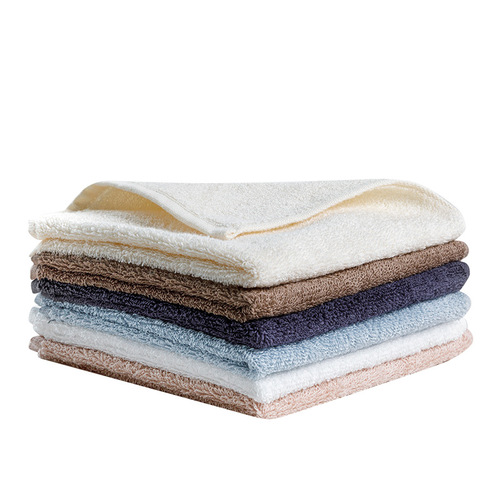 AM01 Japanese Minimalist Pure Cotton Towel Good Quality Solid Color Simple Style Bath Towel 100% Cotton Low Twist Refined Face Towel