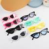 Children's fashionable glasses, sunglasses, triangle, light lens, suitable for import, cat's eye, European style