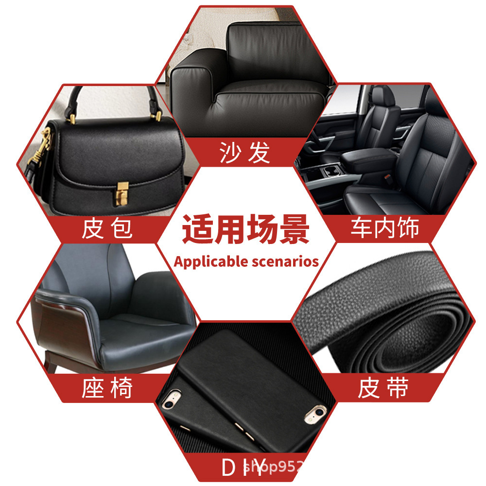 ゴムなしレイシ紋皮PVC皮革生地ソファ自動車は、ベッドの頭pu両面皮革素材を厚くしている
