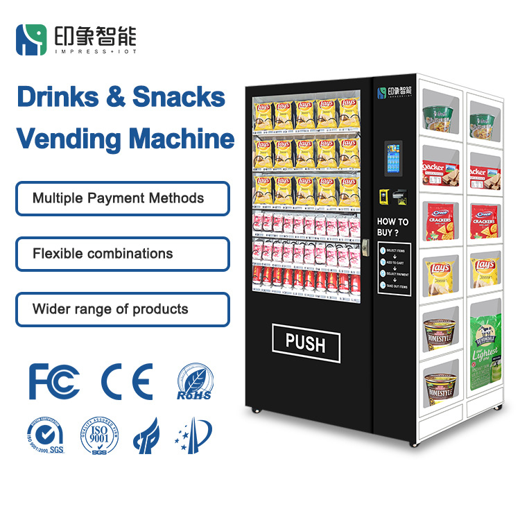 Fabricante directo 24 horas máquina expendedora no tripulada de cabecera de rejilla para apoyar la exportación de comercio exterior
