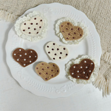 毛毡蕾丝花边波点爱心刘海贴韩系甜美少女碎发贴魔术贴发饰品辅料