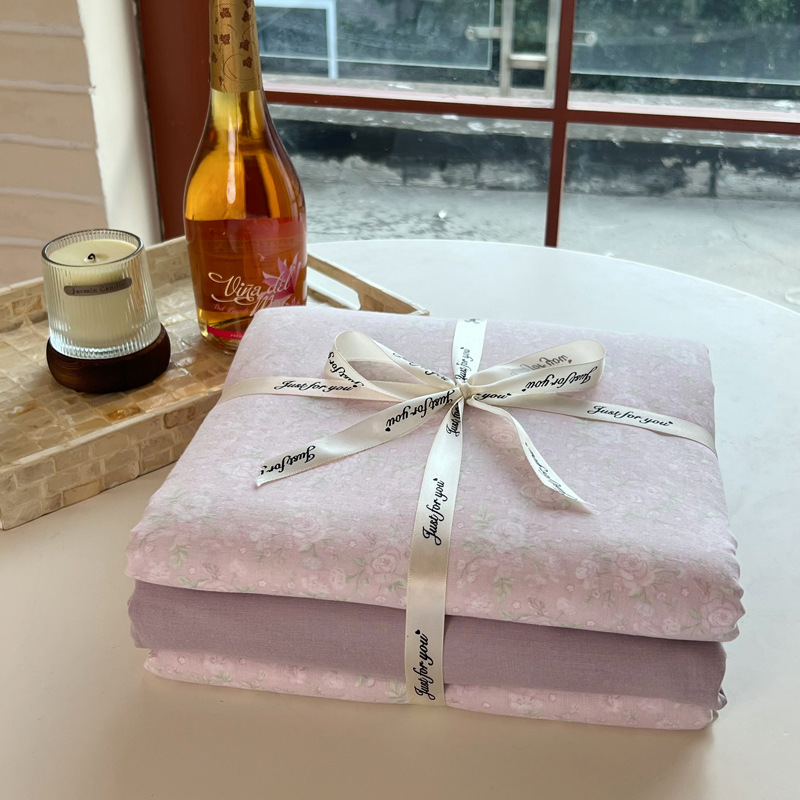 カテゴリーA 母子グレード綿ベッド4点セット 2025年新作純綿二重ガーゼキルトカバーシーツ3点セットボックスシーツ4