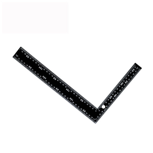 Black Angle Ruler L-Shaped Measuring Tool 90-Degree Woodworking Trim Ruler