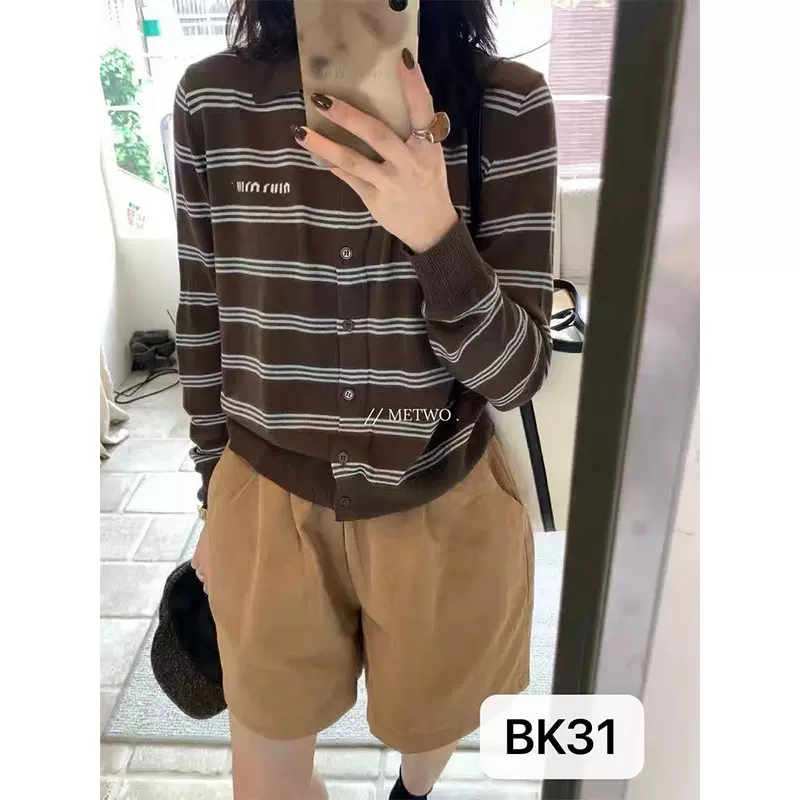 polo领针织衫女秋季新款宽松休闲开衫长袖高级感气质时尚毛衣织衫