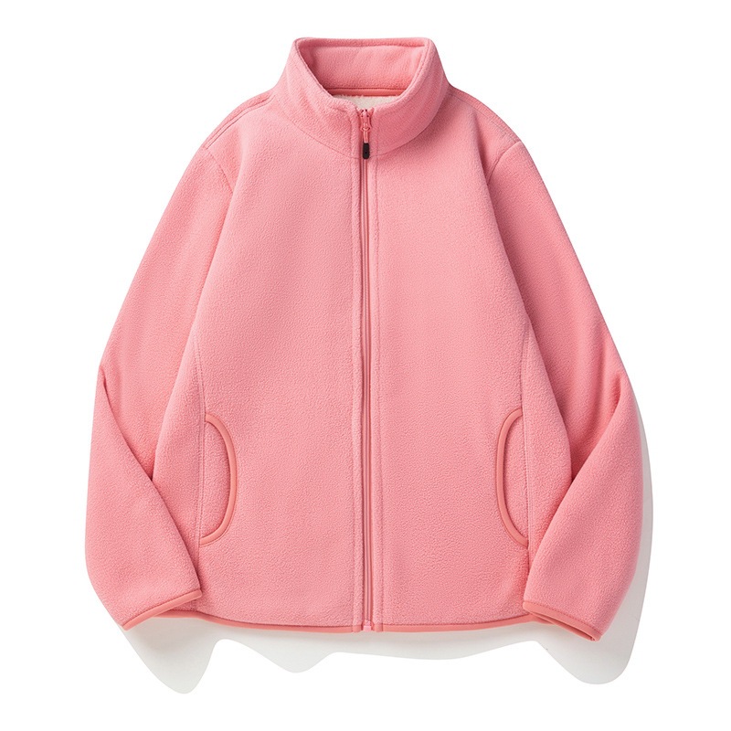 Polar Fleece Jackets for Men and Women in Spring, Autumn and Winter Thickeneded Warm Sweatshirts Double-Sided Velvet Outdoor Casual Fleece Jackets for Couples