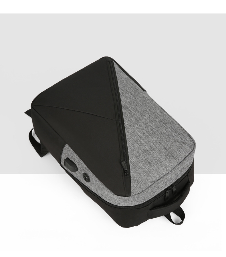New simple and individual color-blocked backpack, large-capacity fashionable and trendy backpack, business commuting, student computer schoolbag undefined