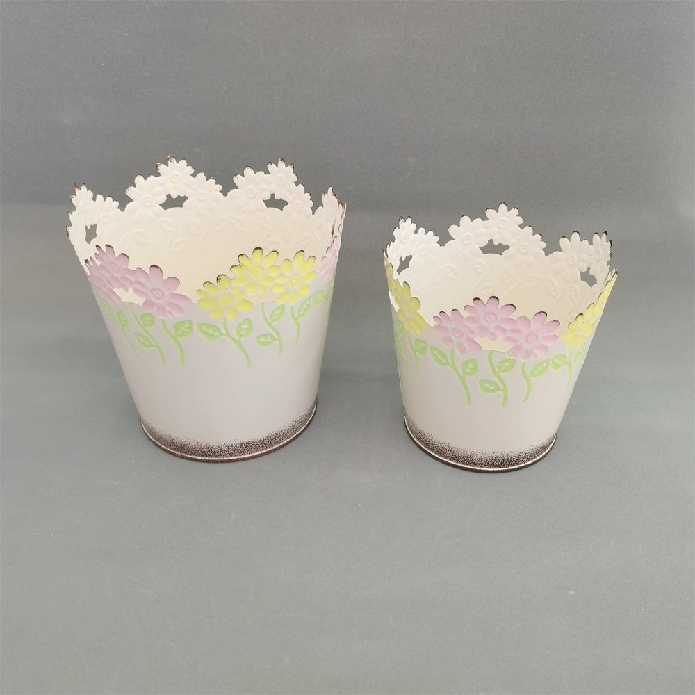 Креативное кружево ручной работы живопись Железный цветочный горшок мясистое растение цветок бытовые настольные украшения реквизит для фотографий украшения