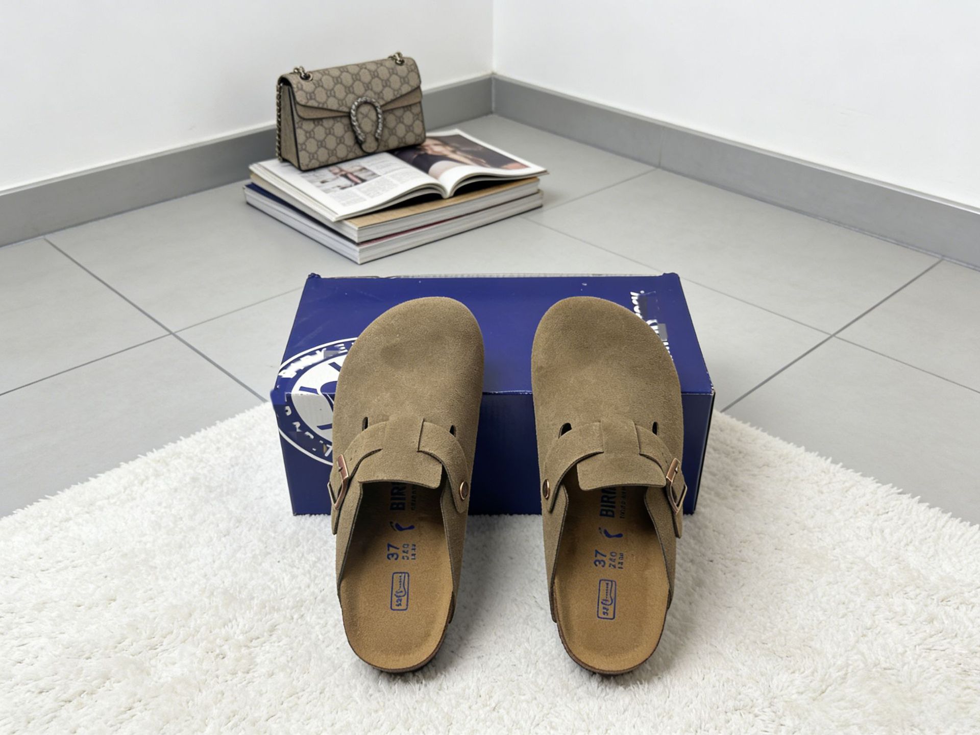 Birkenstock Boston Suede Leather Taupe