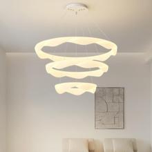 全光谱复式楼高档别墅轻奢客厅吊灯中空大吊灯挑空loft圆环北欧灯