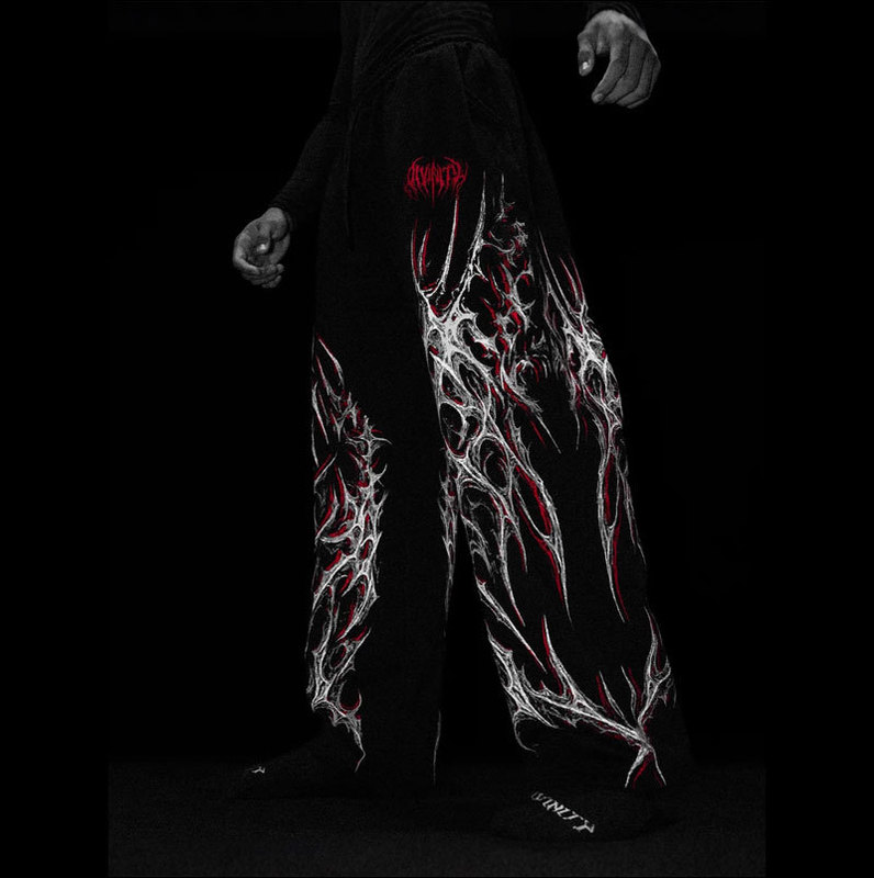 Breathedivinity American Trendy Men's Sports Pants Jogging Sports Fitness Printed Casual Straight Pants