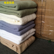 s出口剪标美式外贸沙发巾全盖纯色沙发垫布艺罩盖毯盖布套s