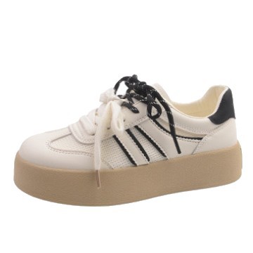 2026 nuevos zapatos blancos transpirables de malla para mujeres primavera y verano nuevos zapatos deportivos casuales ligeros con suela gruesa