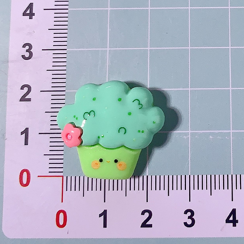 Caricatura color vegetal emoji DIY accesorios de resina crema pegamento para el cabello colgante caja de teléfono móvil botón de zapatos material hecho a mano