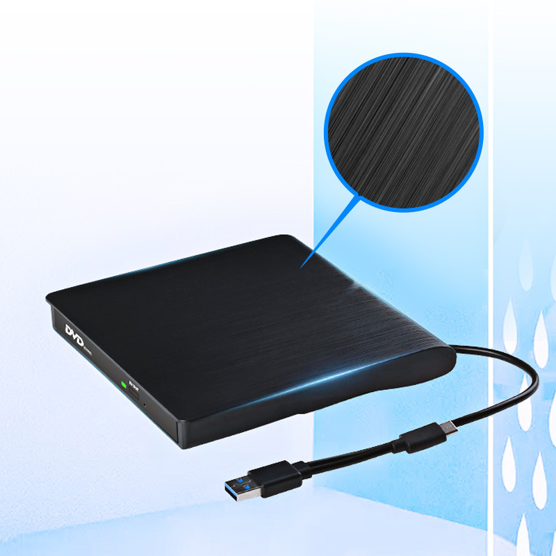 クロスボーダー USB3.0 DVD バーナー ブラッシュされた外部光学ドライブ Type-c モバイル外部コンピューター ユニバーサル ドライブ|undefined