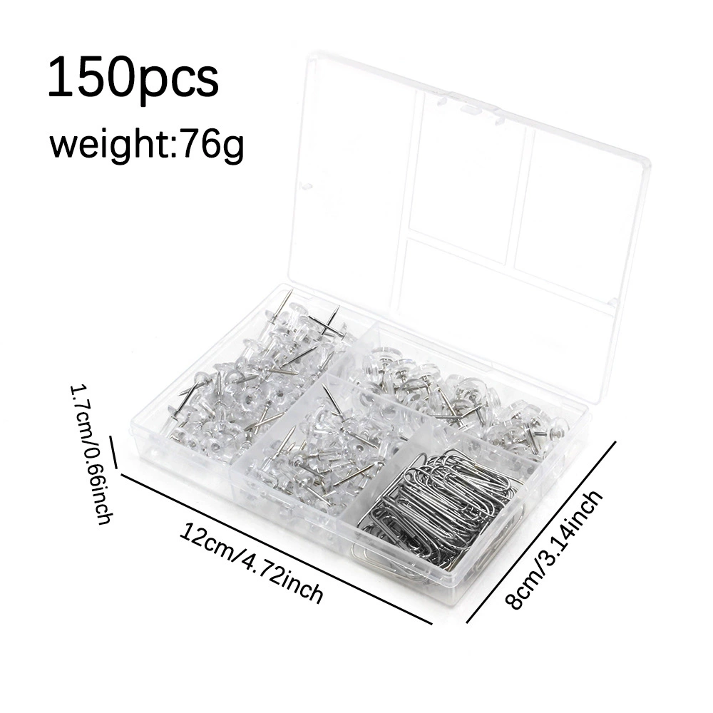 Новый оптовый набор для крепления бумаги, 150 шт./коробка, скрепки для фиксации фото на стене, тacks для крепления бумаги.