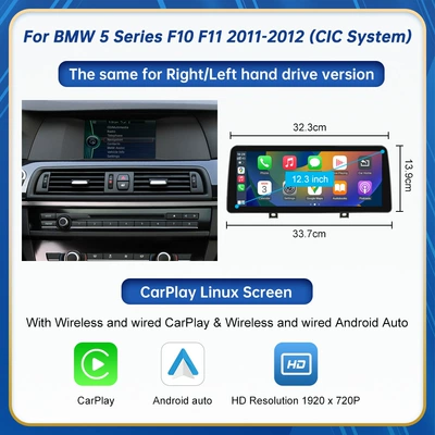 Navigation Linux Screen, Car display - 123inch-for-bmw-5-series-2011-2012-cic-system-left-hand-drive