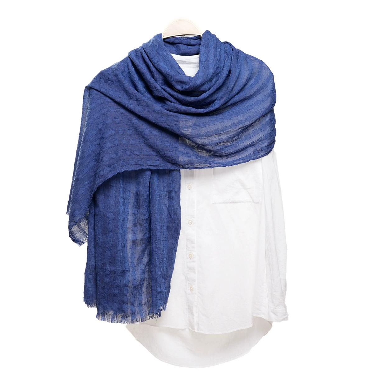 Classic universal solid fashionable cloak, scarf, European style, cotton and linen, wholesale