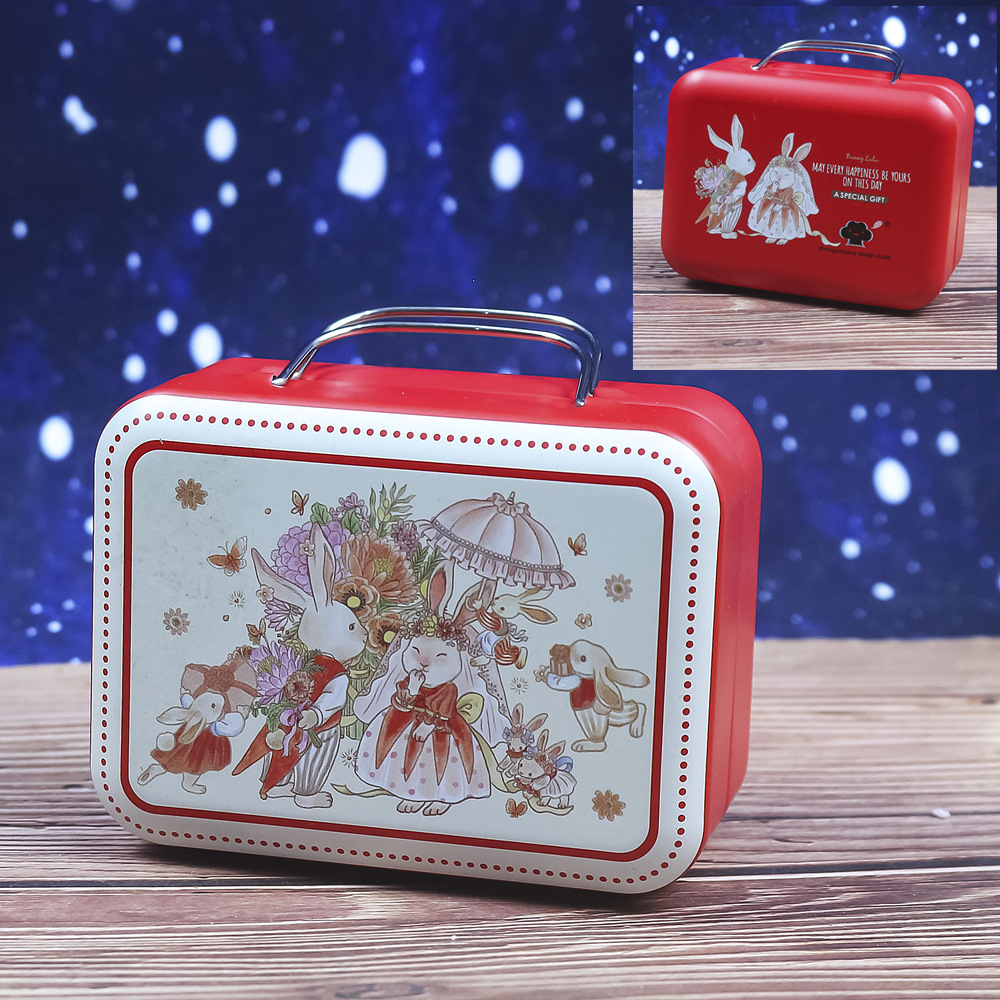 Retro maleta mini maleta caja de hierro caja de dulces monedero caja de monedas de regalo creativo caja de metal caja de embalaje