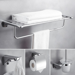 Stainless steel towel rack set bathroom towel bar hotel engineering bath towel rack bathroom cool towel holder hooks