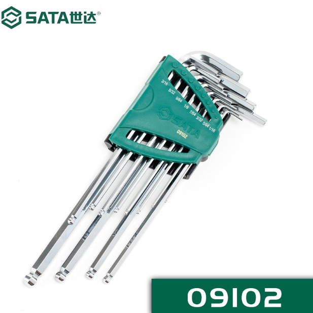 Sata/世达 12件英制球头内六角扳手组套 特长09102