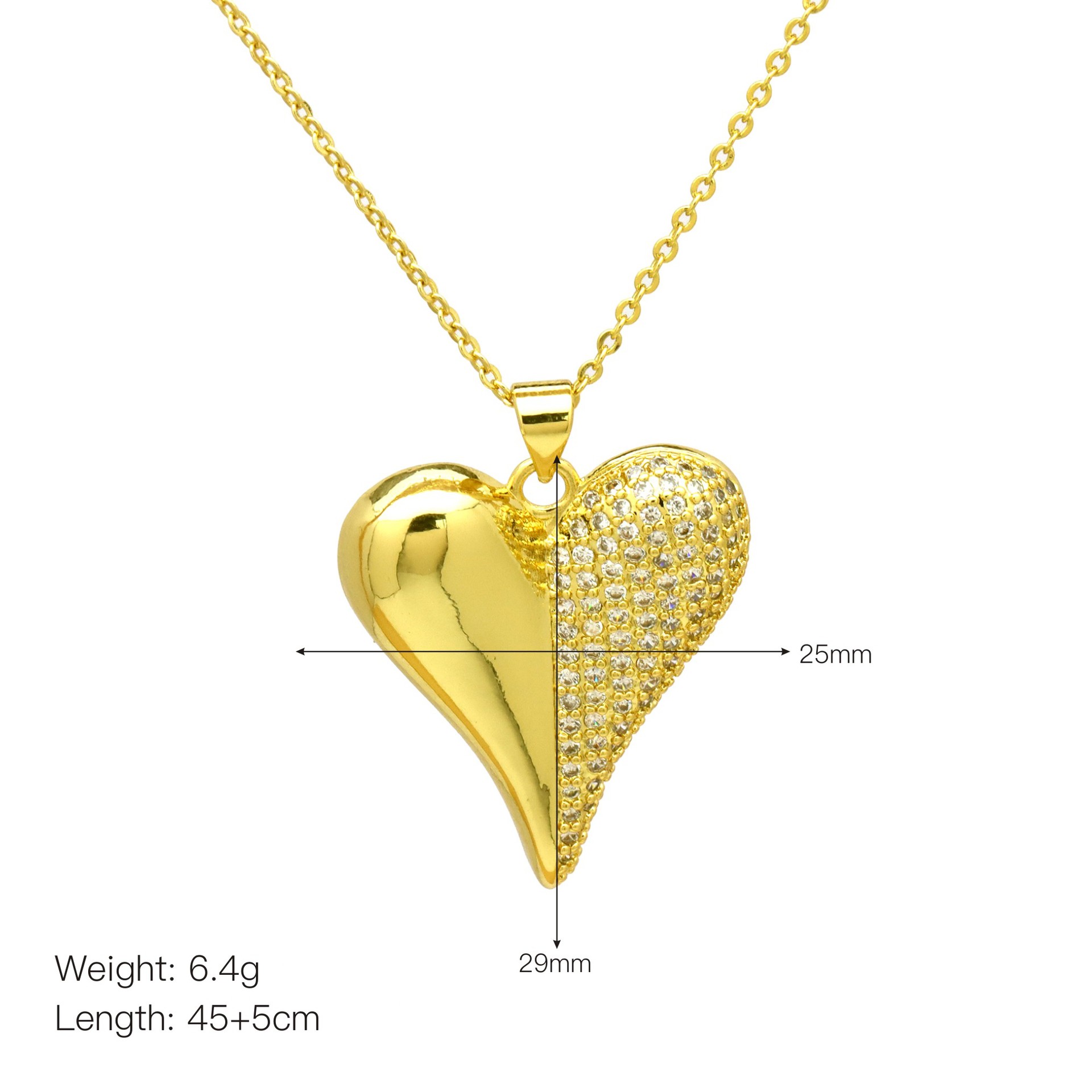 12g Weight Copper Pendant Material Pendant Necklace Classification Copper Chain Material 1 Piece Quantity Daily Occasion Copper Material Heart Shape Pattern Women's Gender Simple Style Style Copper Heart Shape Pendant Necklace 6