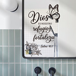 黑白条纹花朵英文短语镜面墙贴画浴室玻璃贴花商场橱窗蝴蝶黑白贴