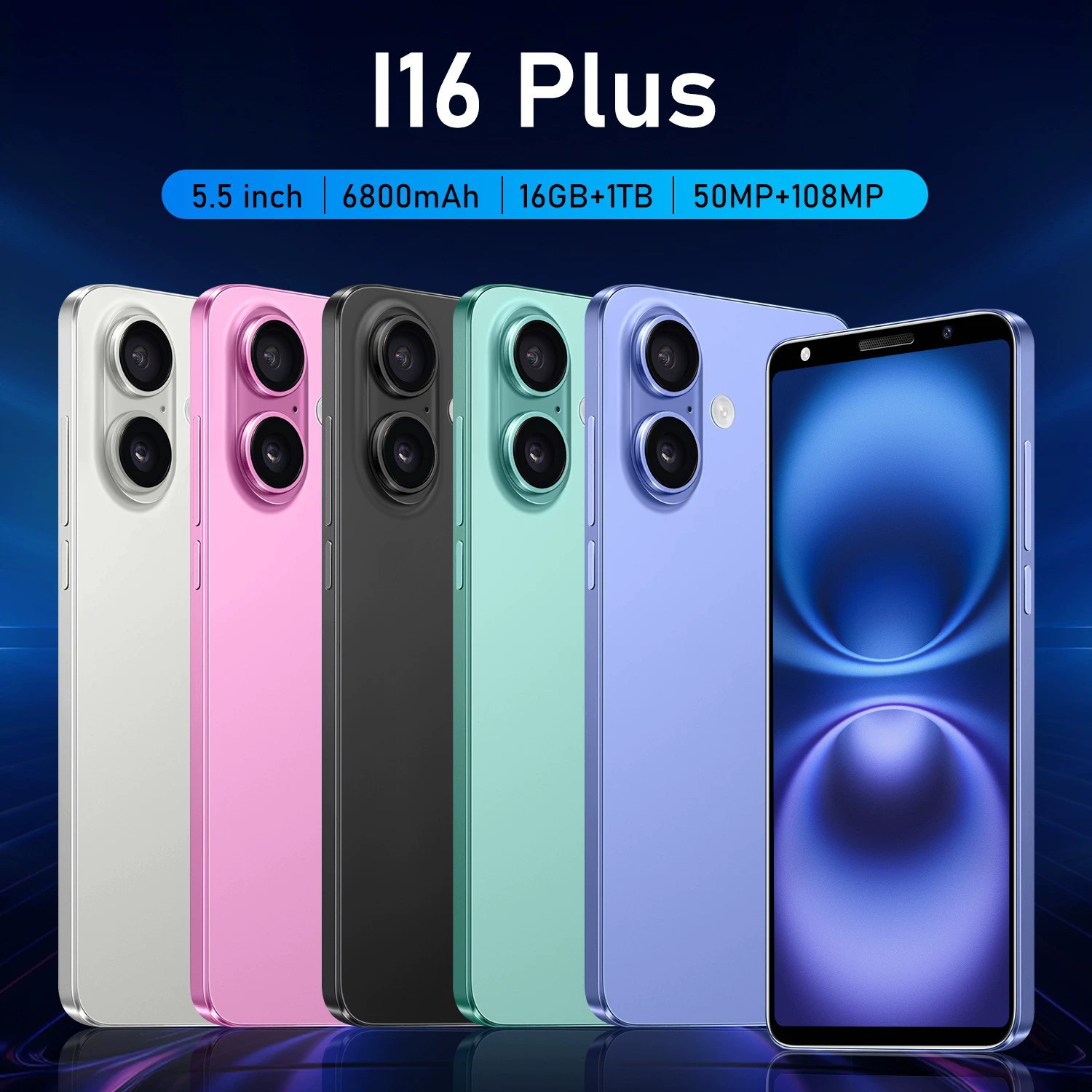 Мобильный телефон, смарт‑часы, Intel Core i16, 16 Plus, 6" экран, 16 ГБ, Android