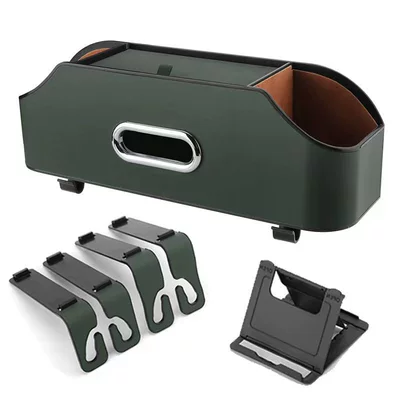 Car cup holder/beverage holder: box car rear seat cup - mo-green-with-logo-single-note-model