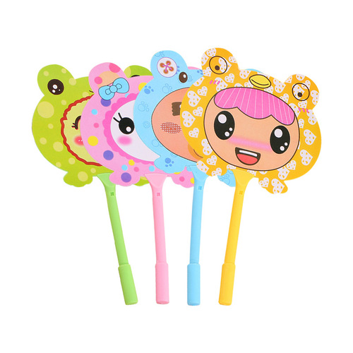 Cute Cartoon Fan Pen Creative Prize Gift Student Ballpoint Pen Korean Style Study Stationery Fan Pen