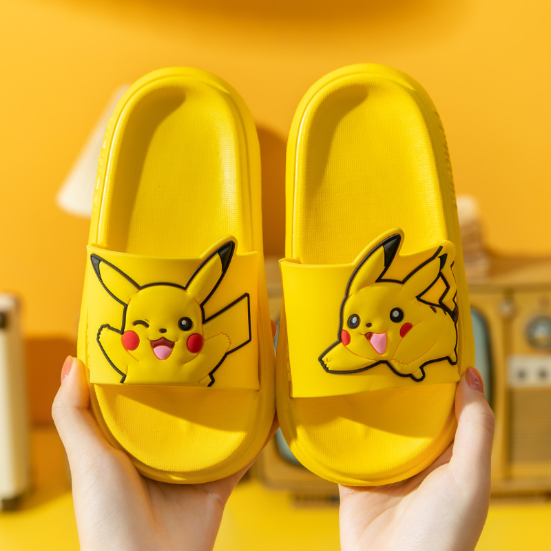 Baokemeng summer children's sandals wholesale big children's indoor home Pikachu bathroom bath non-slip cartoon soft