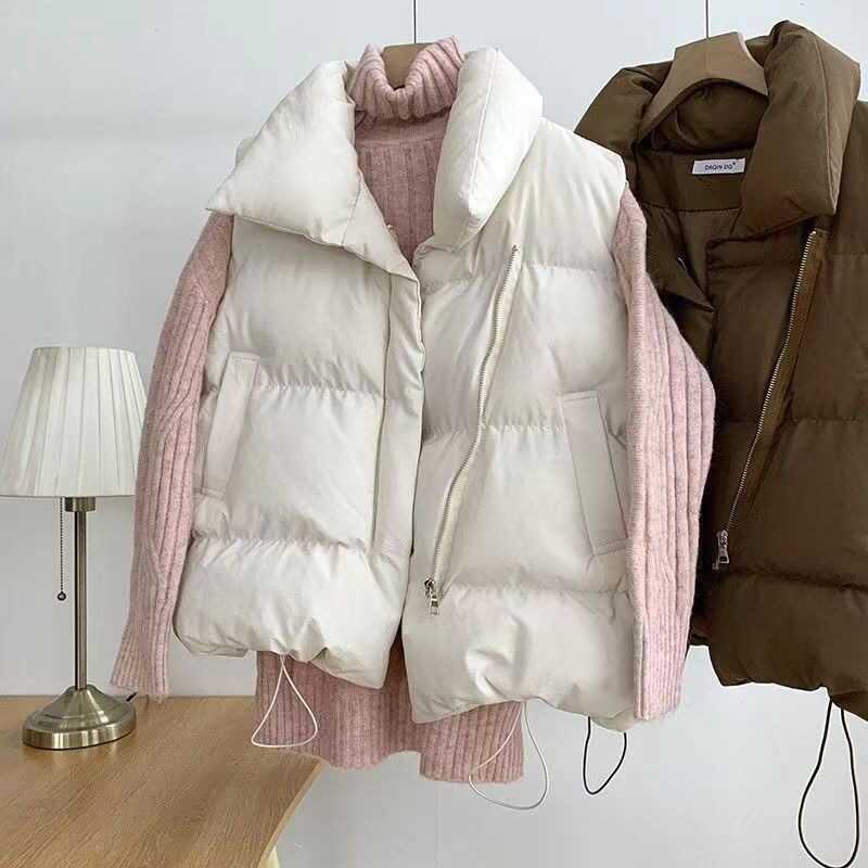 Vest, demi-season down jacket, tank top, Chanel style, Korean style