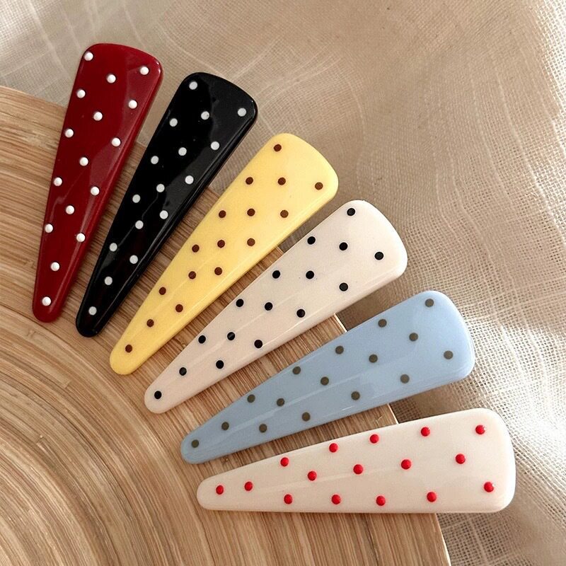 Korean-Style High-End Polka Dot Triangle Hair Clip, Simple and Fashionable Bangs Duckbill Clip Hairpin Hair Accessory Wholesale Clip Korean-Style High-End Polka Dot Triangle Hair Clip, Simple and Fashionable Bangs Duckbill Clip Hairpin Hair Accessory Wholesale Clip