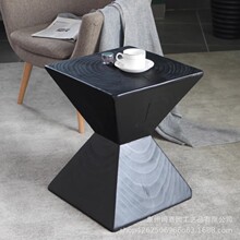 侘寂风实木碳化原木沙发茶几创意边几酒店民宿木墩角几个性床头柜