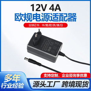 European Standard 12V4A Power Adapter 48W Power Appliance Plug Household Appliance Switching Power Adapter