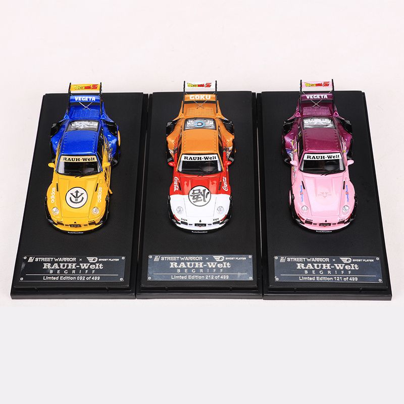 SW 1:64 포르쉐 RWB993 와이드 바디 수정 하이 테일 애니메이션 코팅 시뮬레이션 합금 자동차 모델