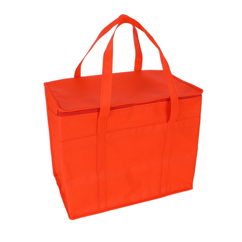 En stock suministro transfronterizo grande plegable bolsa de aislamiento no tejido al por mayor de aislamiento no tejido de papel de aluminio bolsa de aislamiento para llevar