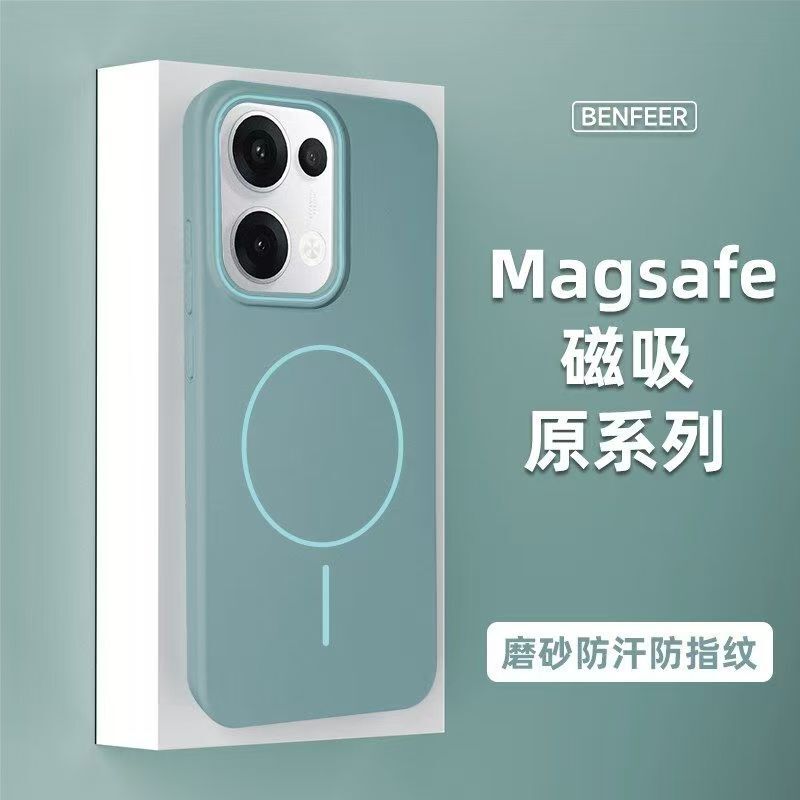 OPPO Reno14 細いサークル磁気電話ケース肌の感触 FindX8ultra クリエイティブ通気性冷却ハードケースに適しています|undefined