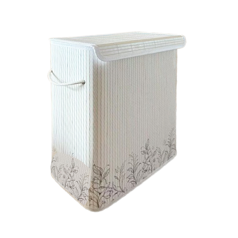 Cesta de almacenamiento tejida de bambú, ideal para ropa, artículos diversos o esterilla de yoga