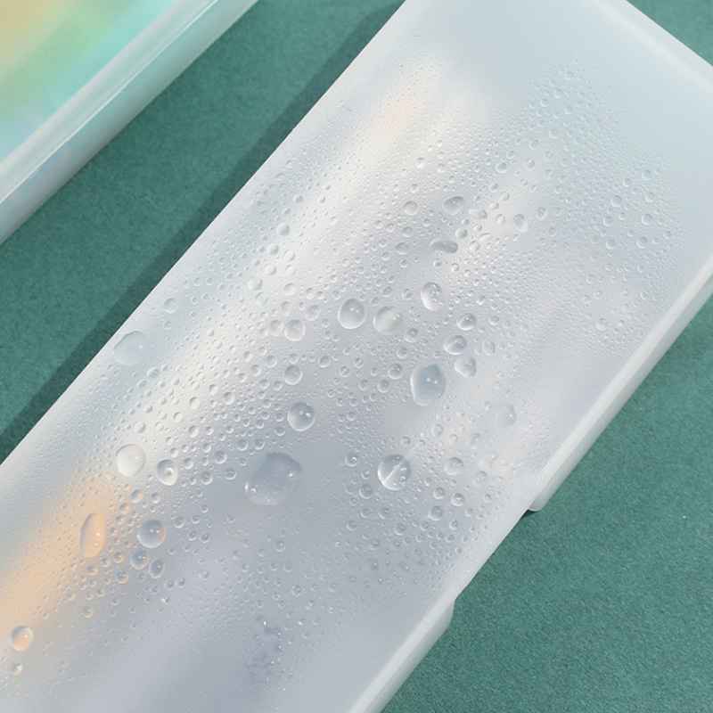 小学生透明フロスト文房具ケースシンプルins鉛筆ケースプラスチック多機能収納ペンケース印刷可能ロゴ|undefined