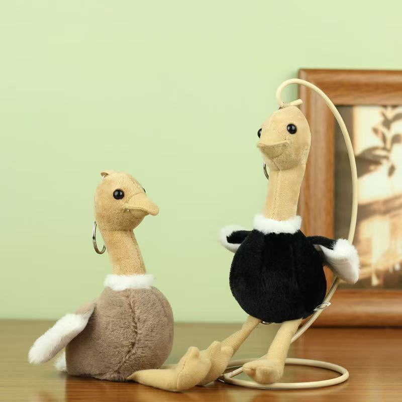 Simulación transfronteriza avestruz peluche juguetes colgantes muñecas muñecas zoológicas recuerdos muñecas muñecas de educación temprana