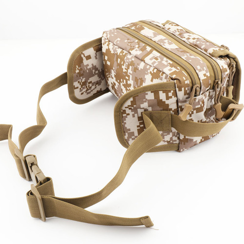 Four-layer Lure Waist Bag Sea Fishing and River Fishing Bag Camouflage Thick Fishing Belly Bag Lure Fishing Bag 600D Oxford Cloth