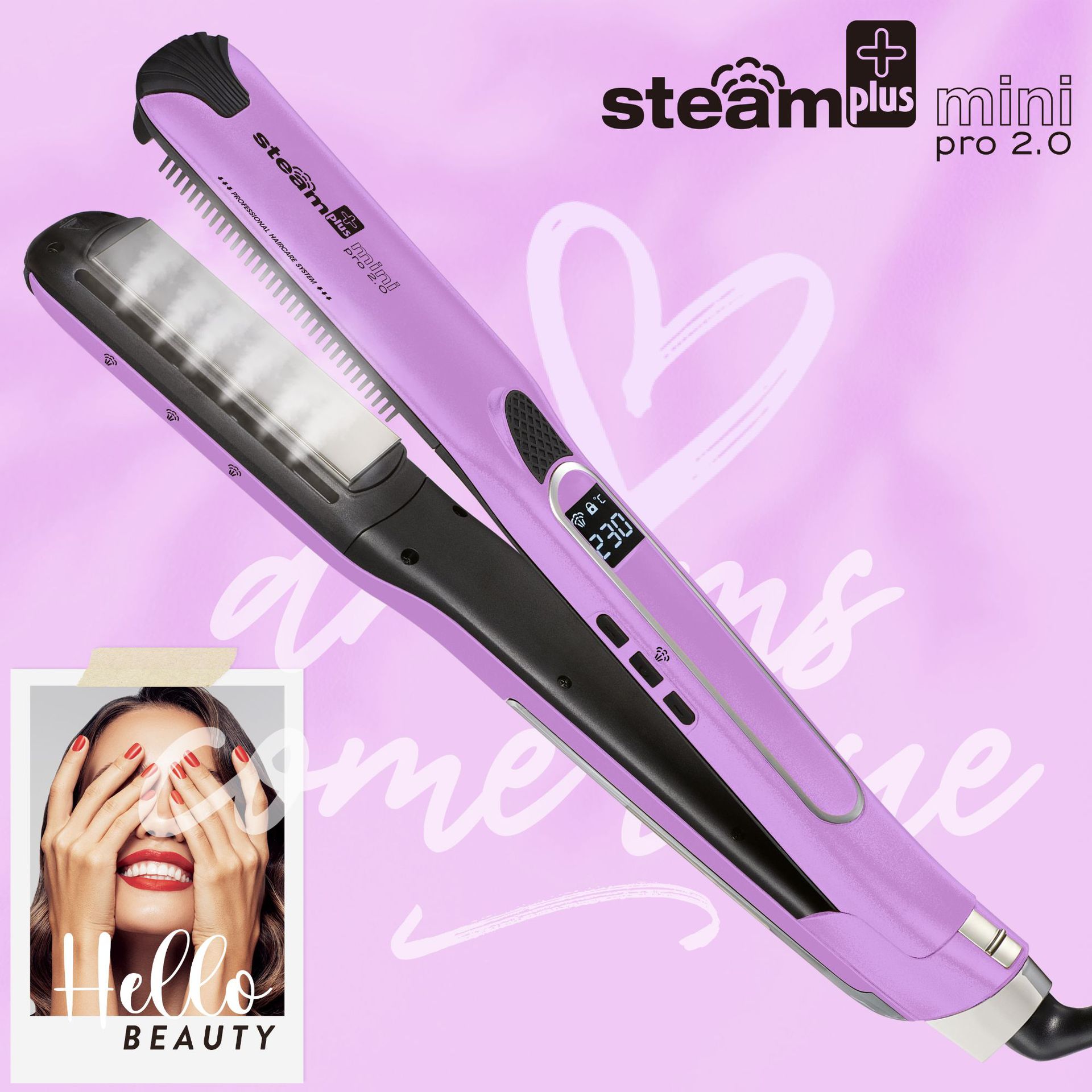 mini steam splint Spray Steam hair straightener roll straight dual purpose mini steam splint hair straightener electric splint