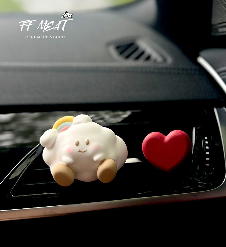 Car Air Freshener with Cute Chubby Star and Cloud Designs for Baby, Car Dashboard Vent Diffuser Decoration Gift