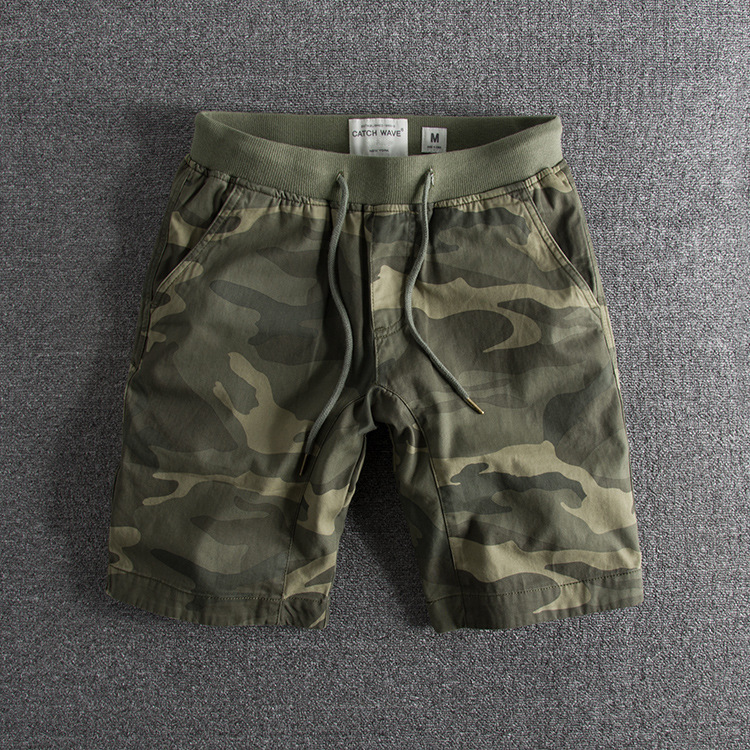 Summer New European and American Trendy Men's Loose Comfortable Casual Camouflage Five-Point Shorts Street Versatile Sports Pants Jogging Pants