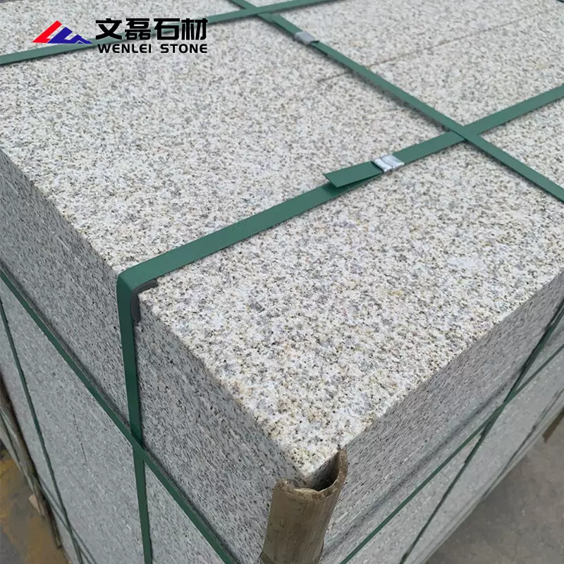 芝麻白广场地铺石板花岗岩荔枝面户外石材外墙干挂地砖石户外专用