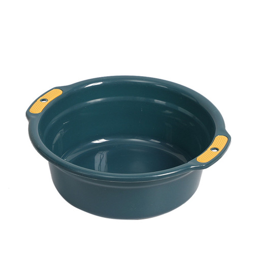 Home Thick Double-Ear Face Basin Plastic Small and Large Kitchen Vegetable Wash Basin Laundry Wash Foot Bath Basin Face Basin Water Basin