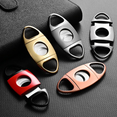Cigarloongシガーはさみ金属ステンレス鋼鋭利で滑らかで厚い携帯型シガーナイフでタバコを切る器
