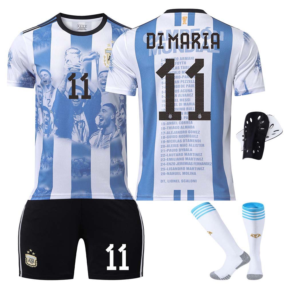 Verano Argentina fútbol uniforme niños traje de los hombres al aire libre correr deportes de secado rápido Massey Jersey mujeres adultas al por mayor
